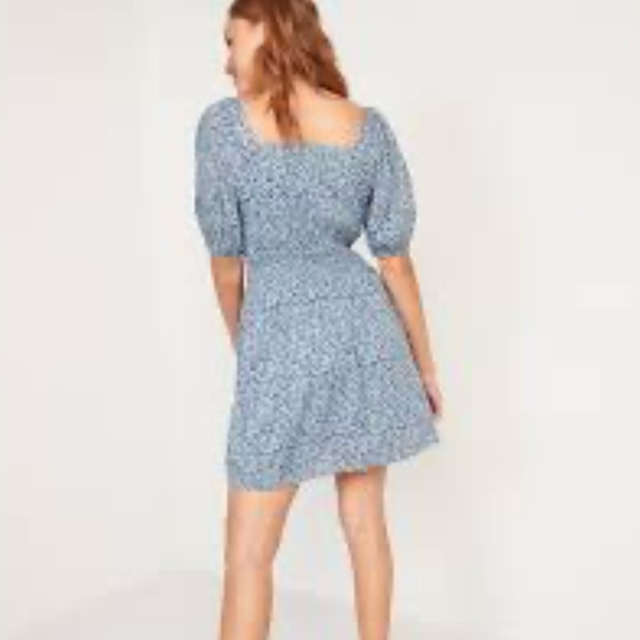 Old Navy | Blue Paisley Cottage-core Mini Dress - Picture 3 of 10